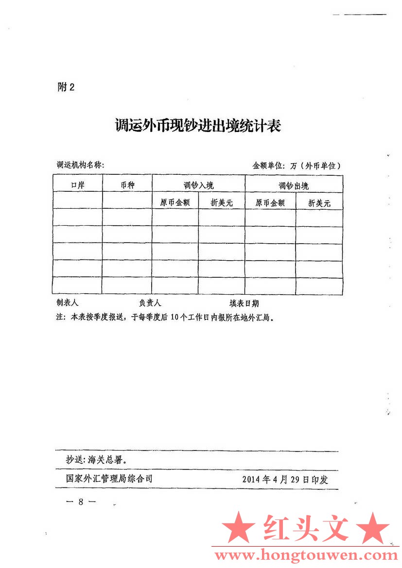 汇发[2014]24号-国家外汇管理局 海关总署关于印发银行调运外币现钞进出境管理规定的通.jpg