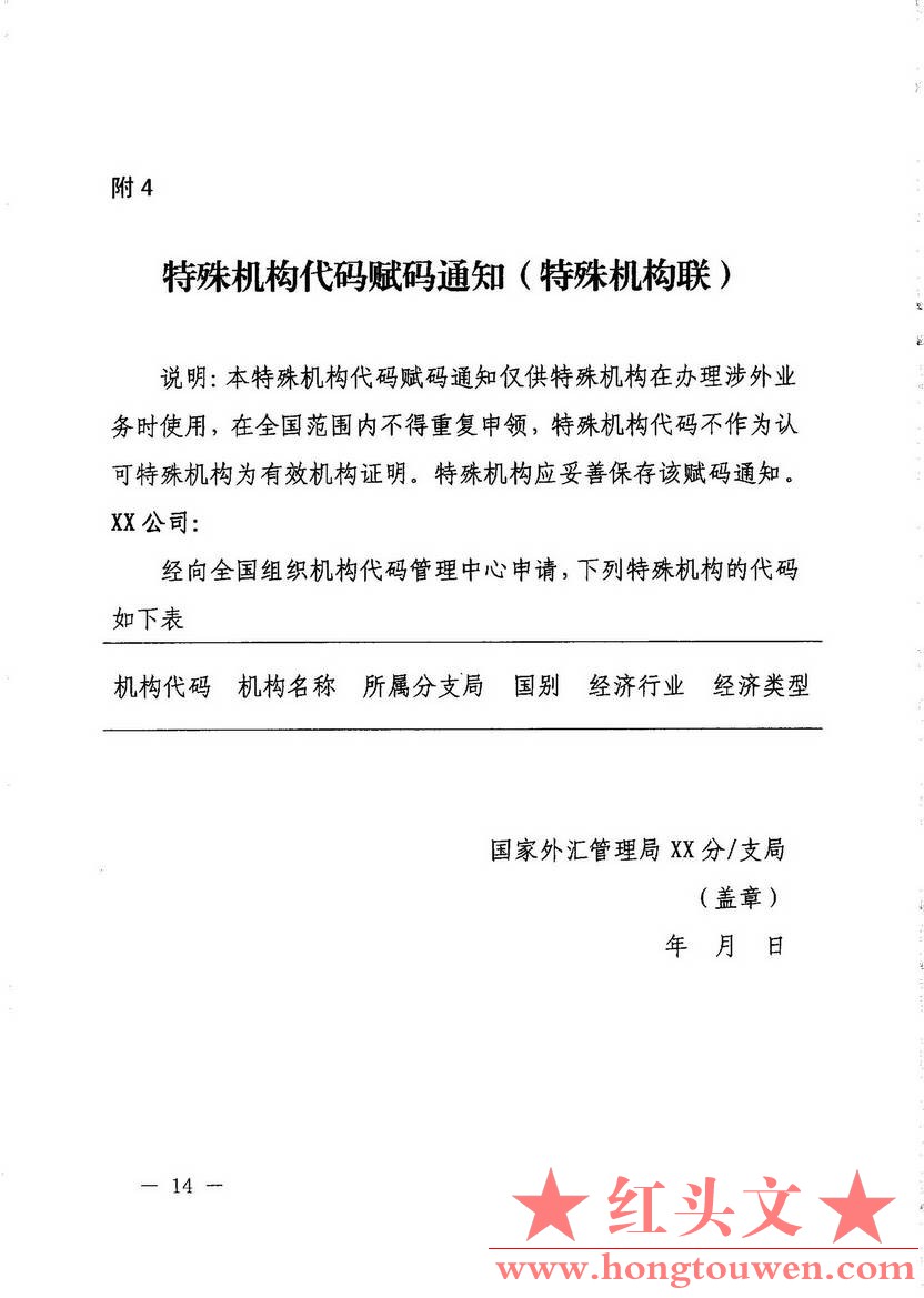 汇发[2014]16号-国家外汇管理局 国家质量监检验检疫总局关于修订印发 特殊机构代码赋.jpg